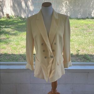 Elegant Buttercup Double-Breasted Women's Blazer